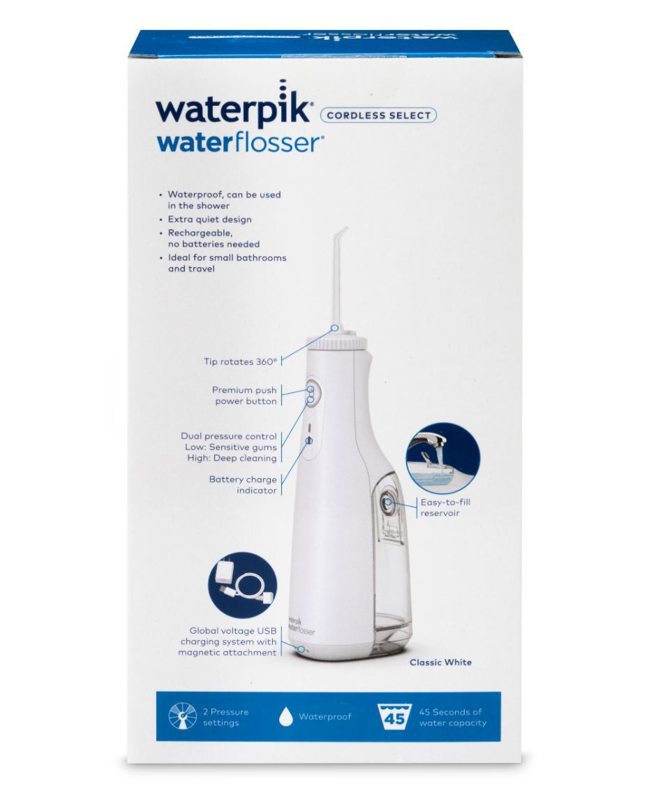 Waterpik Cordless Select Water Flosser White Shaver Shop